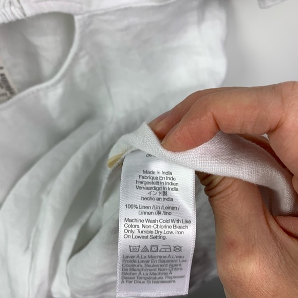 NWT Madewell Size 00 Square Neck Mini Dress 100% White Linen Cutout Romantic - Picture 9 of 10